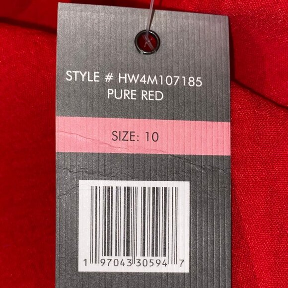 Sharagano Pure Red Button-Front Dress - Picture 4 of 4